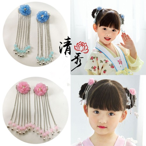 Kids chinese folk dance costumes hair accessories  hairpin ancient traditional princess fairy drama photos cosplay stage performance headdress